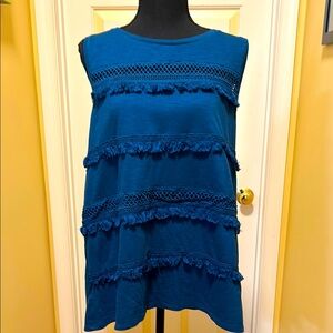 LOFT Blue Sleeveless Top